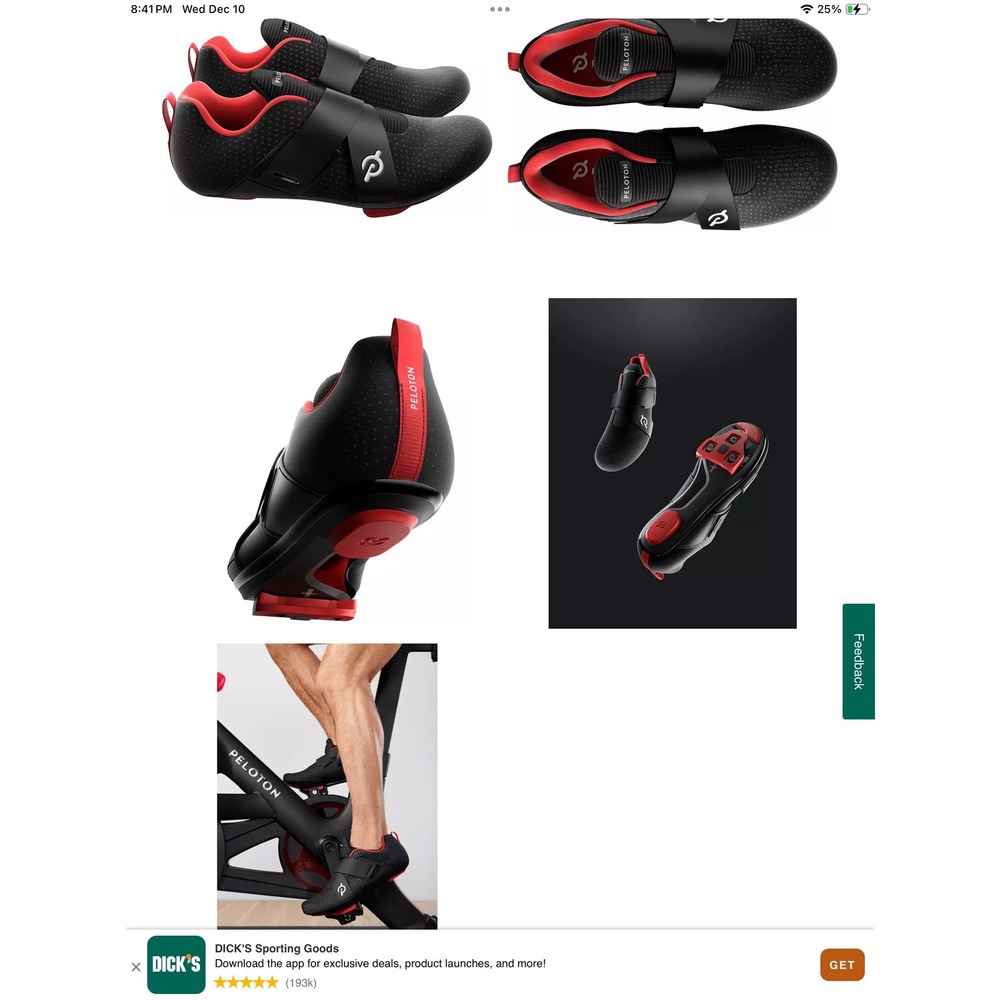 NEW‎ WITHOUT TAGS PELOTON ARLOS CYCLING SHOES IN BLACK